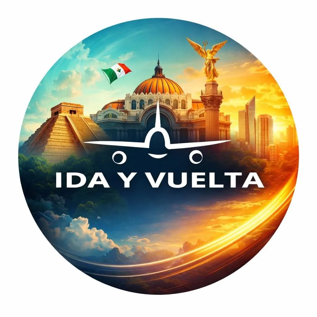 Identidad visual de Ida y Vuelta con íconos de México